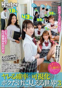 HUNTC-385 What!? 80%? What Is This Number? A World Where The Probability I Could Fuck A Girl Is Showing Above Her Head, And I'm The Only One Who Can See It! - School Girls Edition 03